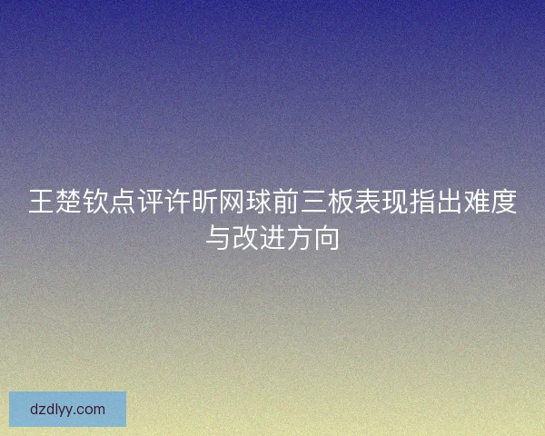 王楚钦点评许昕网球前三板表现指出难度与改进方向